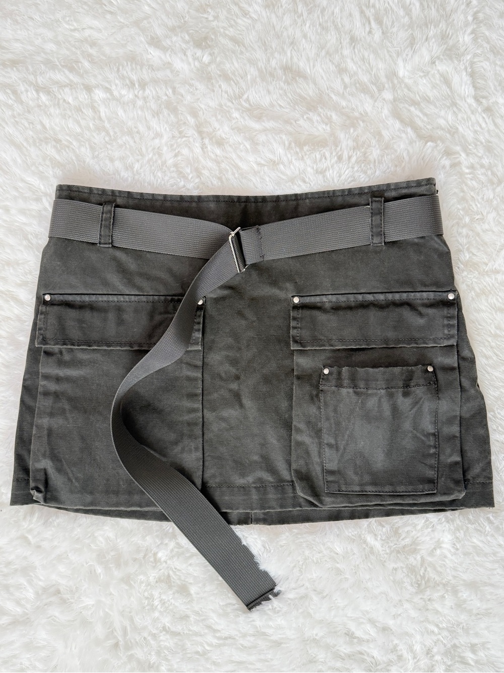 Zara Olive Green Cargo Mini Skirt